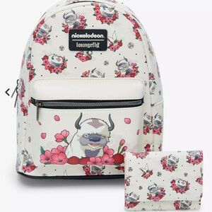 Loungefly Avatar: The Last Airbender Appa & Momo Flower Mini Backpack and Wallet